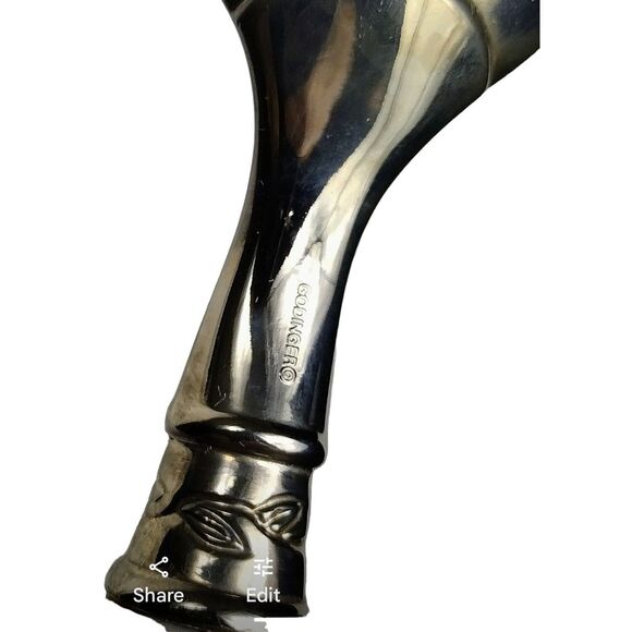 Vintage Godinger Silver Plated White Porcelain Handle Server Utensil 5 Pc. Set - Picture 11 of 11